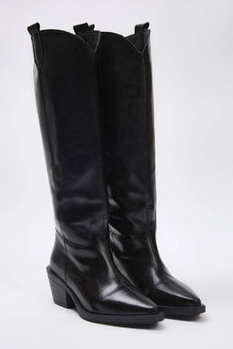 Kahverengi Suet Sivri Burun Blok Topuklu Kad?n Kovboy Cizme TAKAW26CZ00038 - Trendyolmilla фото 6