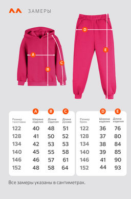 Теплый костюм для девочки из футера с начесом Happyfox