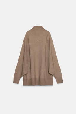 OVERSIZED HIGH NECK KNIT JUMPER - Zara фото 5