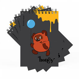 Цена за 4 шт. Записная книга на спирали ErichKrause Винни-Пух, А6, 60 листов, клетка_MIX-PACK