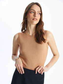 Kad?n Bisiklet Yaka D?z Triko Kazak