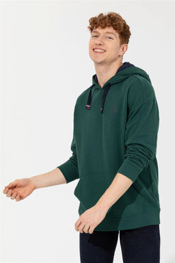 U. S. Polo Assn Мужская зеленая толстовка оверсайз с капюшоном - U.s. polo assn фото 9