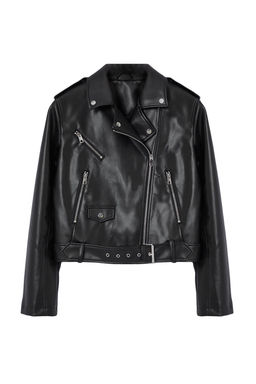 Trendyolmilla Ekru Regular Suni Deri Birker Ceket Mont TWOAW25MO00002  фото 21