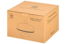 Блюдо сервировочное на ножке 31,5*31,5*28,5 см + стеклянная крышка - Elan gallery фото 12