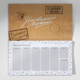 Подарочный набор, планер с отрывными листами и ручка шариковая Сильному духом. 23 февраля - Artfox фото 5