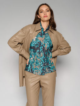 Рубашка женская 12411-33046 beige - Eleganzza фото 2