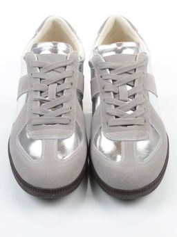 03-2106-2 DK. GREY/SILVER Кеды женские (натуральная кожа) - Фабричный китай фото 10