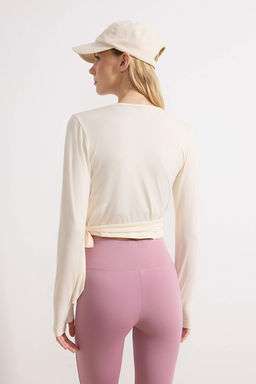 Siyah Micro Baglamal? Kruvaze Crop Bluz/Bolero THMSS26BZ00002 - Trendyolmilla фото 10