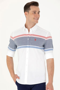 Мужская белая рубашка с длинным рукавом Неожиданная скидка в корзине - U.s. polo assn фото 3