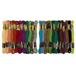 Нитки для вышивания ПНК им. Кирова мулине Осенний 100% мерсеризованный хлопок 25 x 10 м Ассорти