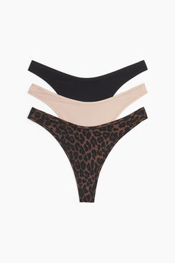 Pack de 3 bragas Thong de microfibra