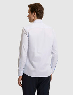 A__k Mavi Slim Fit Pamuk Klasik G_mlek