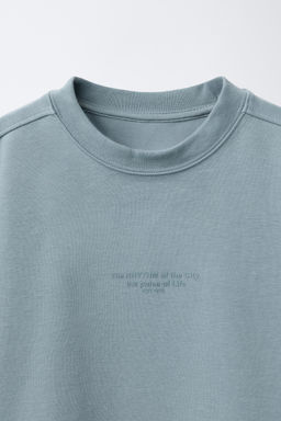 CONJUNTO CAMISETA Y BERMUDA INTERLOCK / Azul lavado - Zara фото 6