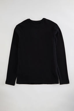 TRENDYOL MAN Ekru Regular/Normal Kesim Uzun Kollu Basic Dokulu %100 Pamuklu T-Shirt TMNAW25TS00002 - Trendyolmilla фото 2