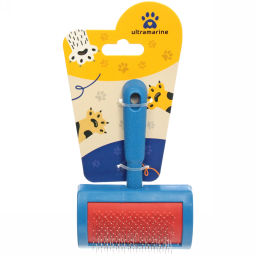 Цена за 6 шт. Расческа-пуходерка для кошек и собак "Пушок" 12см цвет синий Ultramarine