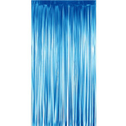 Цена за 2 шт. Занавес фольгированный "Дождь" ш1м, в2м (матовый), Голубой