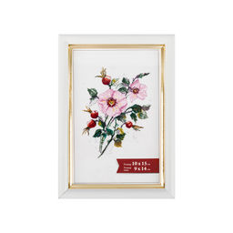 Рамка Gamma ПРК-18 10 х 15 см пластик. с оргстеклом белый