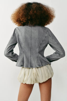 CHAQUETA Z1975 PEPLUM ALAMARES / Gris vigor? - Zara фото 8