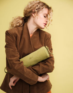 Замшевая сумка Tube DBR 31343 киви/велюр