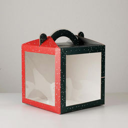 Цена за 5 шт. Коробка кондитерская с окном, сундук, «Новый год!» 20×20×20 см