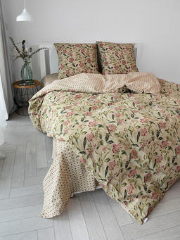 Комплект постельного белья 1,5-спальный зелёный бязь