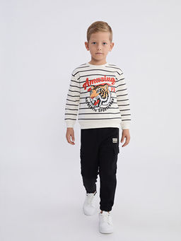 Bisiklet Yaka Erkek Bebek Sweatshirt