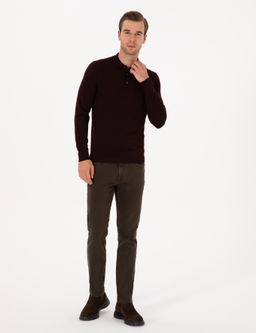 Bordo Slim Fit Basic Kazak - Cacharel фото 4