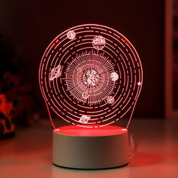 Светильник 3D RISALUX «Космос», LED-ночник, RGB, от сети, 9.5×13×17.5 см