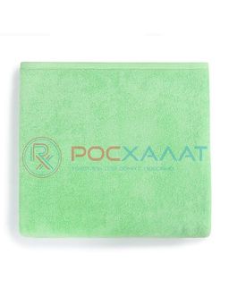 Махровое полотенце без бордюра салатовое ПМ-48 50х90