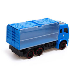 Грузовик радиоуправляемый Автовоз, с 5 машинками, работает от аккумулятора, цвет синий - АвтоГрад фото 3