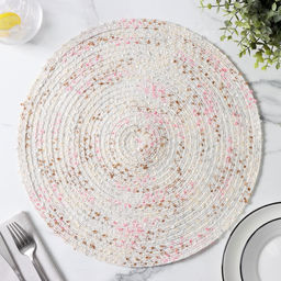 Цена за 12 шт. Салфетка сервировочная на стол Доляна Серпантин, d=38 см, цвет белый  фото 2