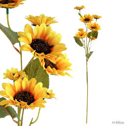 Цветок искусственный Подсолнух 68 см / 149NA-44 /уп 400/ - ГалеонТрейд фото 3