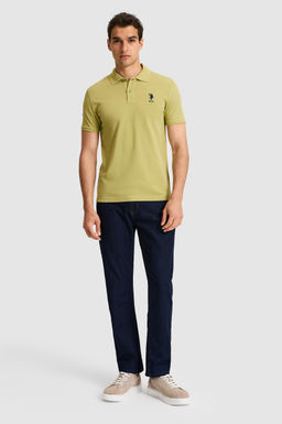 Erkek Lila Slim Fit Polo Yaka Basic Ti__rt