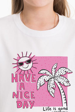 Футболка с принтом М226031Пб Белый - Елена фото 3