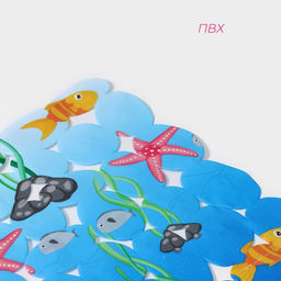 Коврик противоскользящий в ванну Доляна Лагуна, на присосках, 35?69 см фото 3