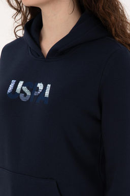 Kad_n Lacivert Kap__onlu Basic Sweatshirt - U.s. polo assn фото 7