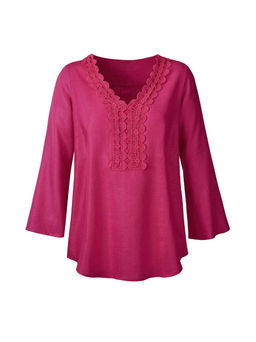 Блузка, ярко-розовая - Linea tesini фото 2