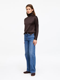 Top de sat?n con cuello alzado - H&m фото 5