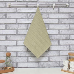 Полотенце Доляна цв. оливковый 35х60 см, 100% хл., крупная вафля 220 г/м2