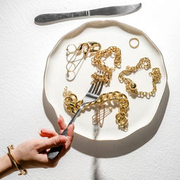 Серьги булавки Модерн, цвет золото - Queen fair фото 4