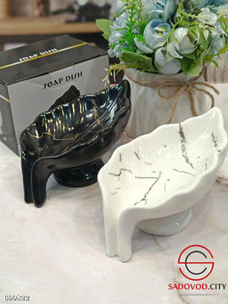 Мыльница керамическая в форме листа