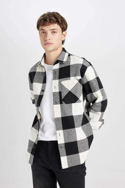 Рубашка Lumberjack с длинным рукавом в клетку стандартного кроя - Defacto фото 3