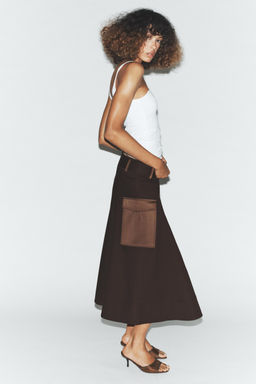 CARGO MIDI SKIRT WITH BELT - Zara фото 11