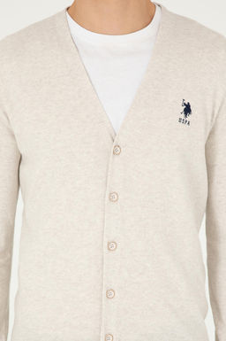 Мужской базовый трикотажный кардиган Stone Melange - U.s. polo assn фото 6