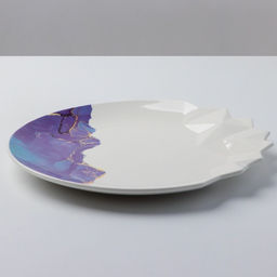 Блюдо для подачи Мрамор, бело-синяя, 27 см - Дорого внимание фото 6