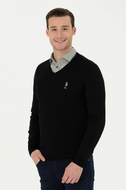 Мужской черный базовый свитер Неожиданная скидка в корзине - U.s. polo assn фото 3