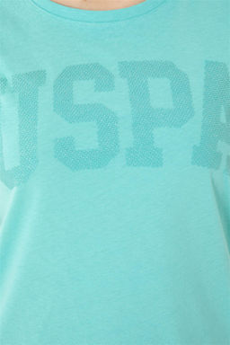 Женская мятная базовая футболка - U.s. polo assn фото 7