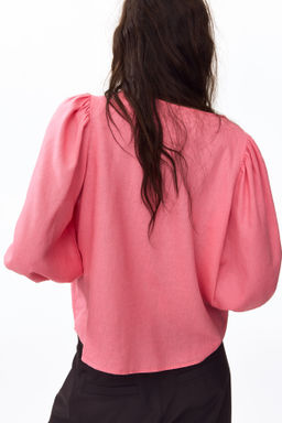 Blusa en mezcla de lino - H&m фото 6