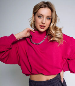 Свитшот #БШ1629, фуксия - Dommod фото 6