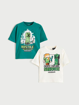 Minecraft Bask?l? Erkek Bebek Ti??rt 2li